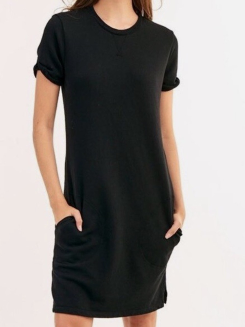 LAMade French Terry Sweatshirt Dress, Short Sleeve Mid